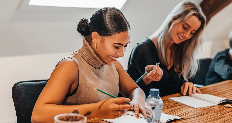MBO-studenten tijdens een sessie